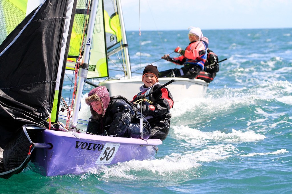 Current RS Tera National Champion Rebecca Lewis with Harriet Winbush - Sekonda RS Feva Nationals 2011 © Richard Gibbons